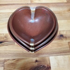 Handmade Stackable Heart Pottery